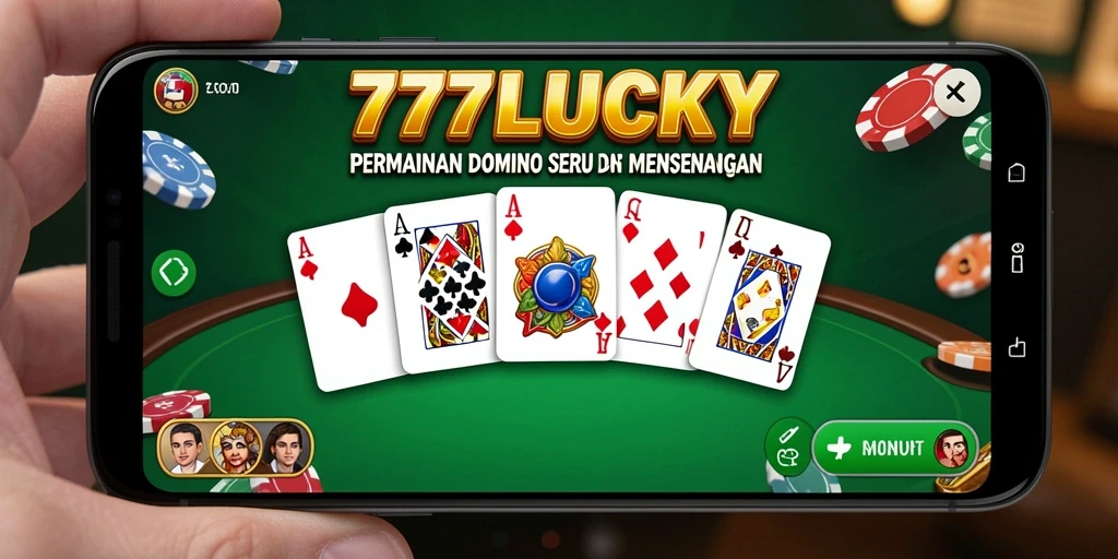 Screenshot gameplay 777LUCKY yang menampilkan keseruan permainan Domino.