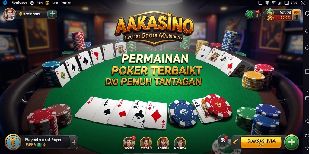 Screenshot gameplay AAKASINO yang menampilkan aksi poker seru.
