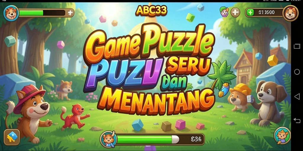 Tampilan gameplay menarik dari ABC33 saat mengatasi teka-teki.