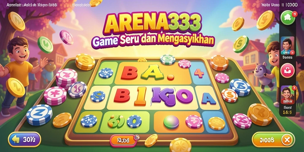 Tampilan menarik dari gameplay Bingo di ARENA333.