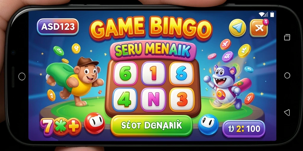 Tampilan menarik dari gameplay Bingo di ASD123 yang penuh warna.