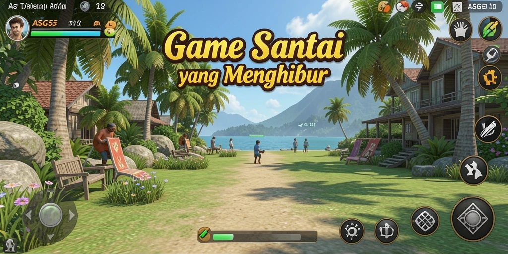 Tampilan gameplay yang mengasyikkan di ASG55 dengan grafis colorful.