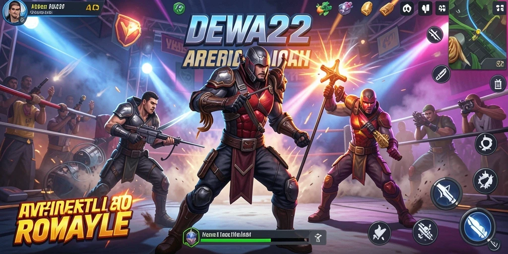 Tangkapan layar DEWA22 yang menunjukkan serunya pertempuran Battle Royale.