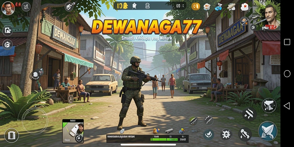 Screenshot DEWANAGA77 menampilkan gameplay simulasi kehidupan yang mendalam.