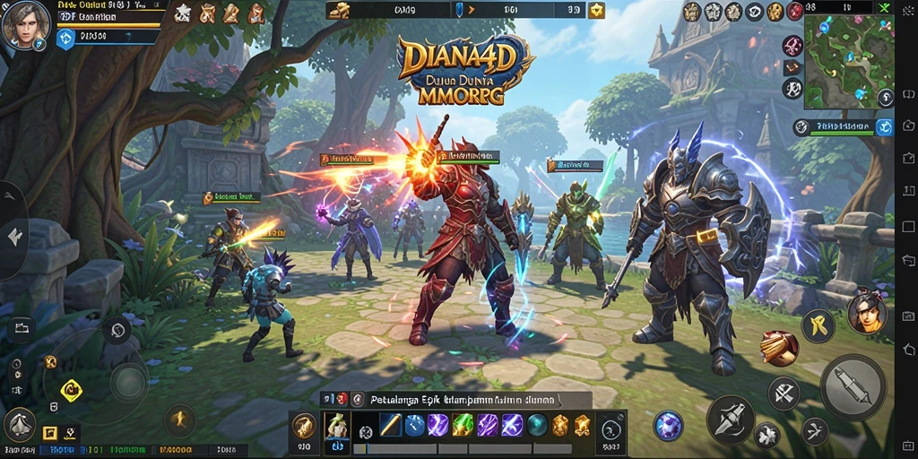 Screenshot gameplay <strong>DIANA4D</strong> menampilkan aksi seru di dunia fantasi.