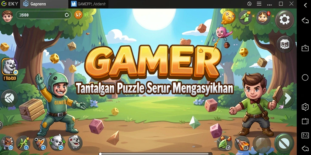 Tampilan gameplay seru dari GAMERP yang menantang dan menarik.