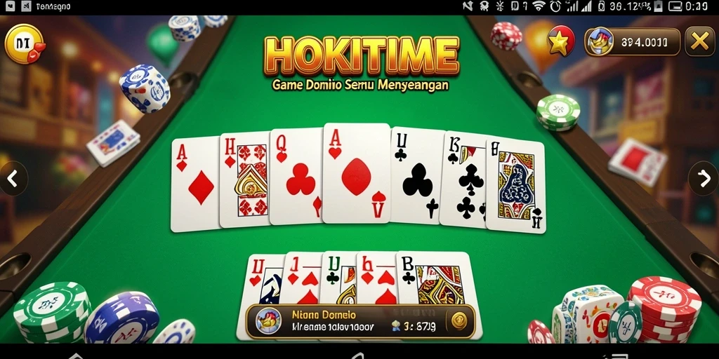 Tampilan gameplay HOKITIME yang seru dalam permainan Domino.