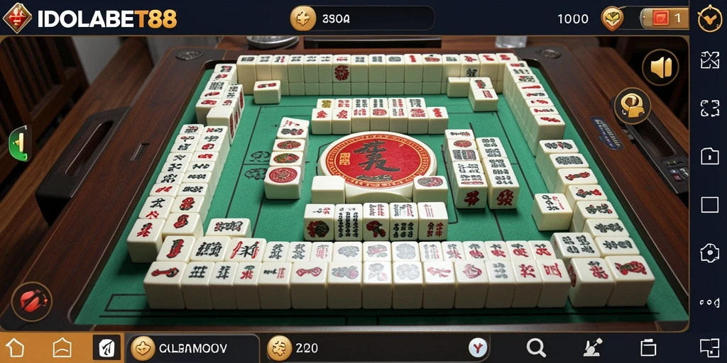 Tampilan screenshot permainan IDOLABET88 dengan grafis Mahjong yang menawan.