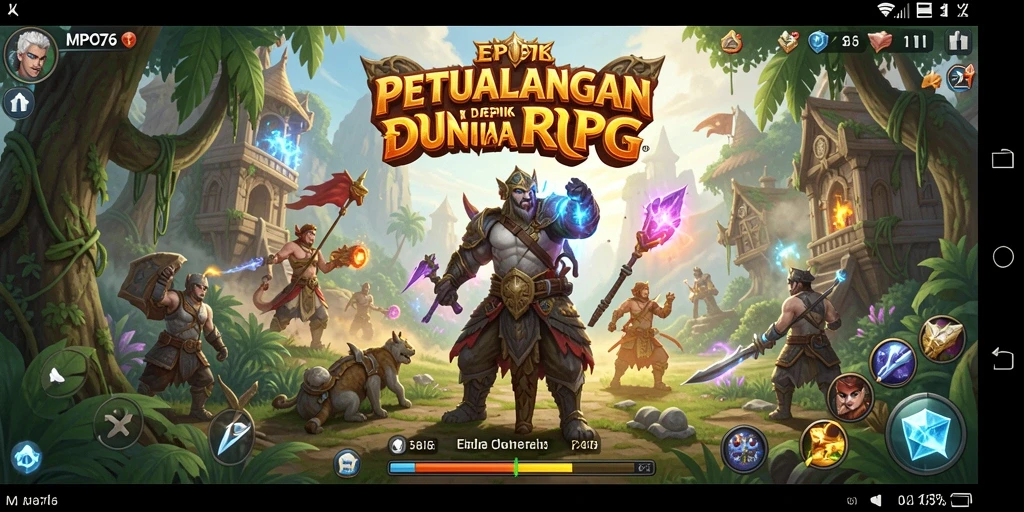 Pengalaman seru bertarung dalam dunia fantasi RPG.