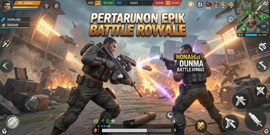 Tampilan gameplay NONA88 yang penuh aksi dan strategi.