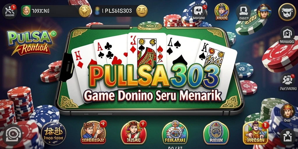 Screenshot gameplay PULSA303 menampilkan aksi seru permainan Domino.