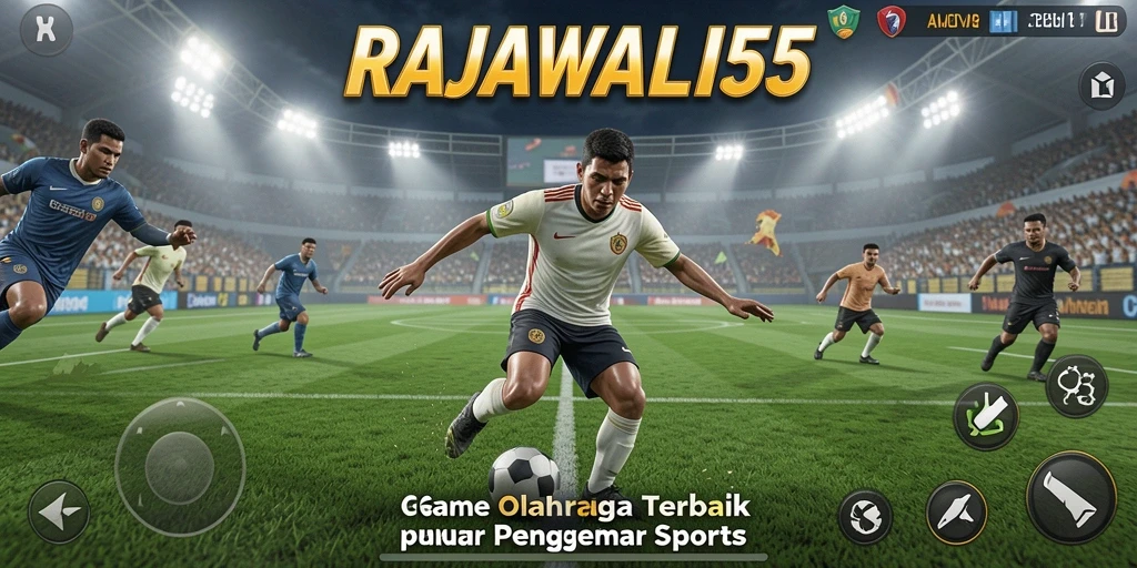 Tampilan gameplay menarik dari RAJAWALI55 yang penuh aksi olahraga.