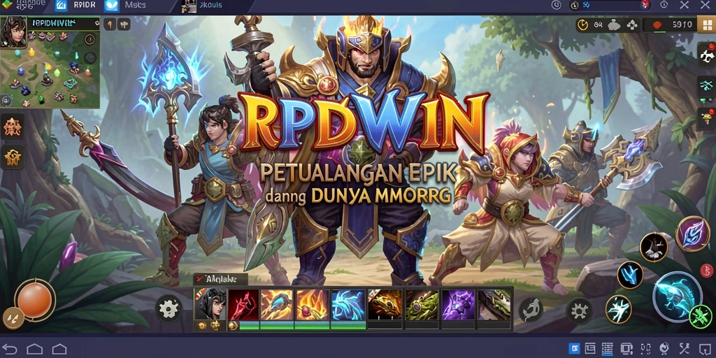 Gameplay seru dalam RPIDWIN yang penuh tantangan MMORPG.