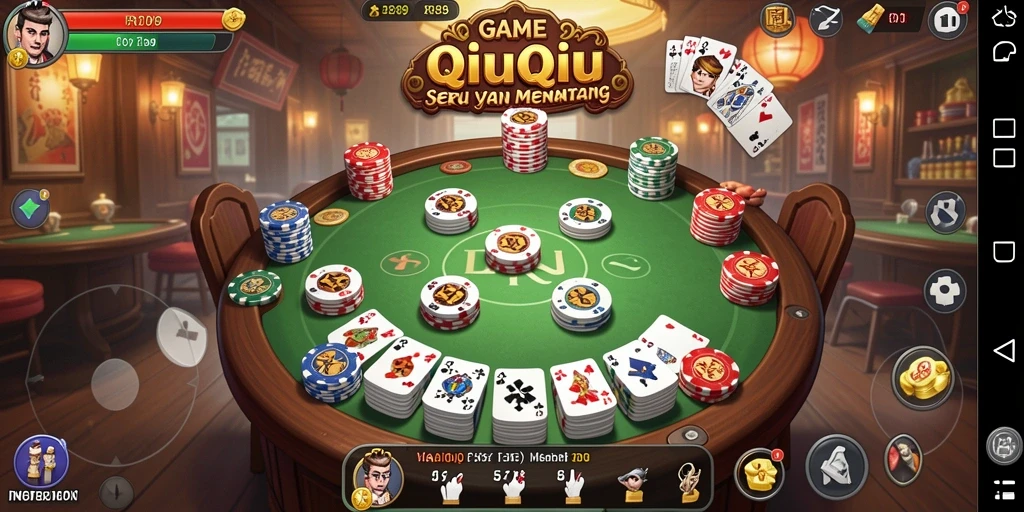 Screenshot gameplay RR89 menampilkan aksi seru permainan QiuQiu.