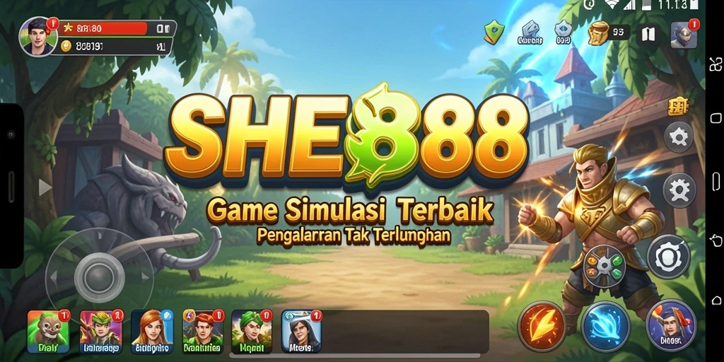 Tampilan gameplay Simulation dari SHE888 yang mendebarkan dan interaktif.