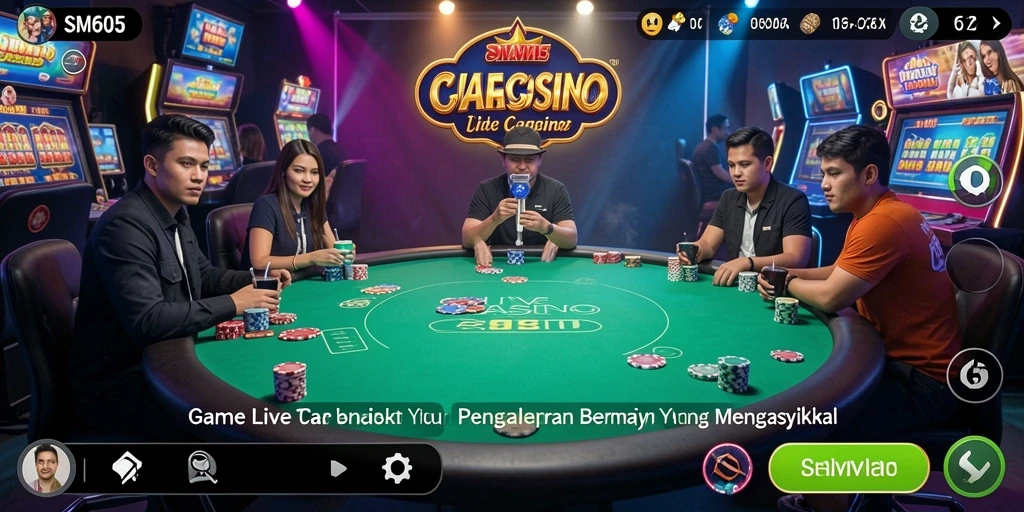 Gameplay Live Casino yang mendebarkan dan interaktif.