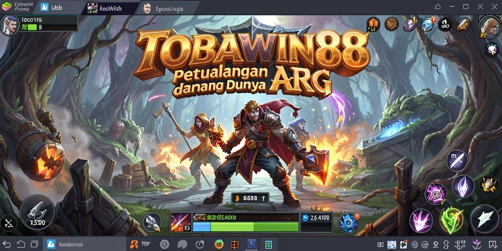 Screenshot TOBAWIN88 menampilkan pertarungan seru dalam dunia ARPG.