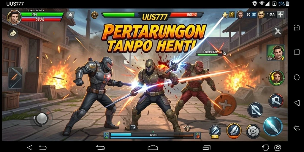 Screenshot menampilkan aksi mendebarkan dalam game UUS777.