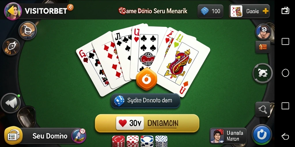 Screenshot gameplay menunjukkan serunya permainan Domino di VISITORBET.
