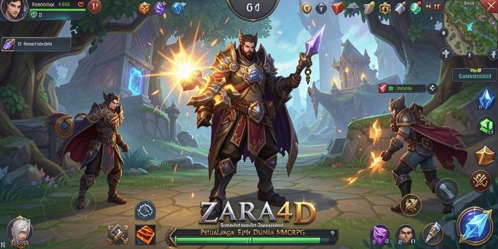 Screenshot gameplay ZARA4D menampilkan petualangan seru di dunia MMORPG.